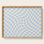 Check - Baby Blue Twist â Checkerboard Print Serving Tray Gallery Image 1