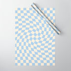 Check - Baby Blue Twist â Checkerboard Print Wrapping Paper Gallery Image 1