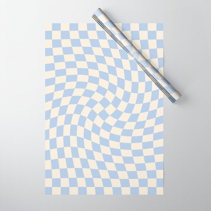 Check - Baby Blue Twist â Checkerboard Print Wrapping Paper Gallery Image 1
