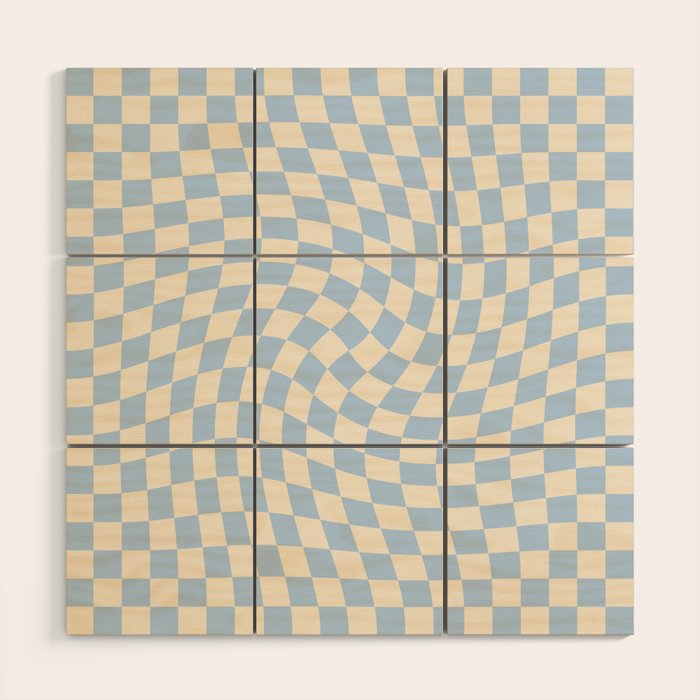 Check - Baby Blue Twist â Checkerboard Print Wood Wall Art Gallery Image 1