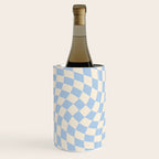 Check - Baby Blue Twist â Checkerboard Print Wine Chiller Gallery Image 1