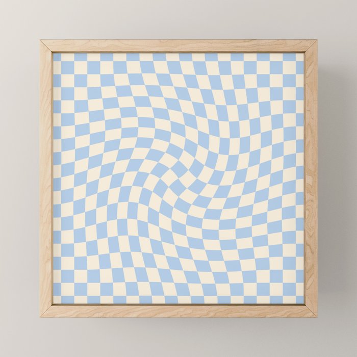Check - Baby Blue Twist â Checkerboard Print Mini Art Print Gallery Image 1