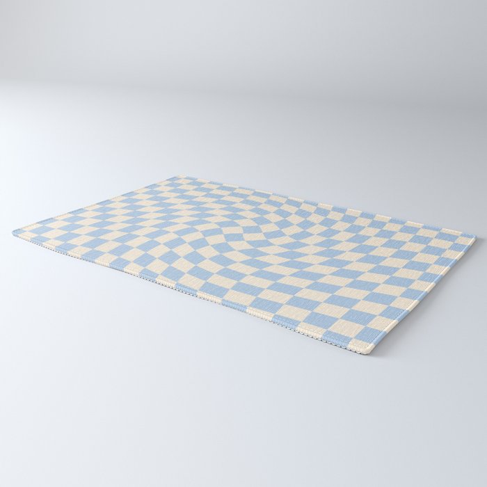 Check - Baby Blue Twist â Checkerboard Print Rug Gallery Image 3
