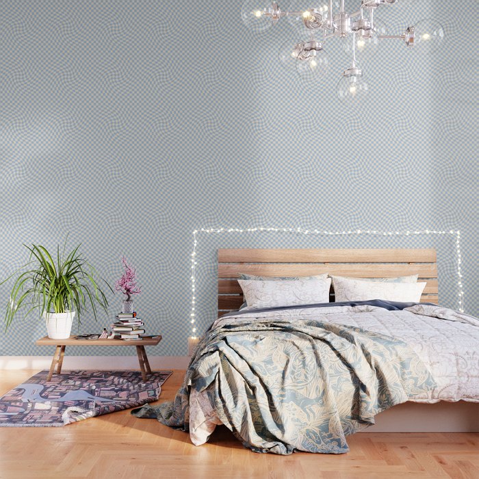Check - Baby Blue Twist â Checkerboard Print Wallpaper Gallery Image 3