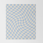 Check - Baby Blue Twist â Checkerboard Print Throw Blanket Gallery Image 2