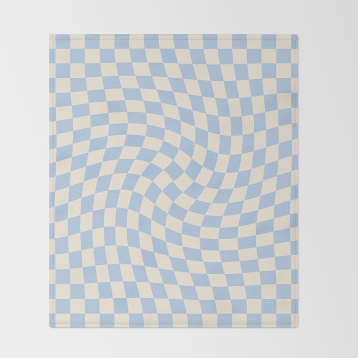 Check - Baby Blue Twist â Checkerboard Print Throw Blanket Gallery Image 2
