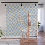 Check - Baby Blue Twist â Checkerboard Print Wall Mural Gallery Image 1