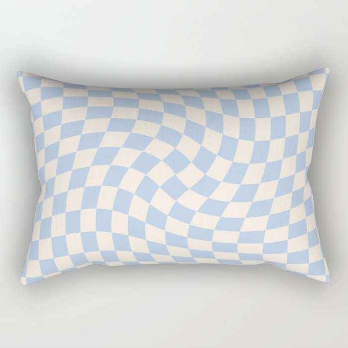 Check - Baby Blue Twist â Checkerboard Print Rectangular Pillow Gallery Image 2