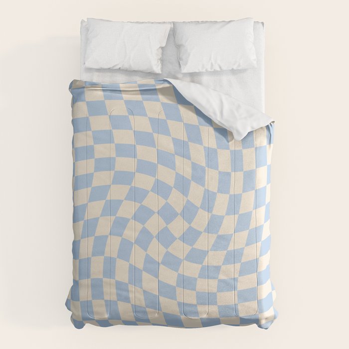 Check - Baby Blue Twist â Checkerboard Print Comforter Gallery Image 1