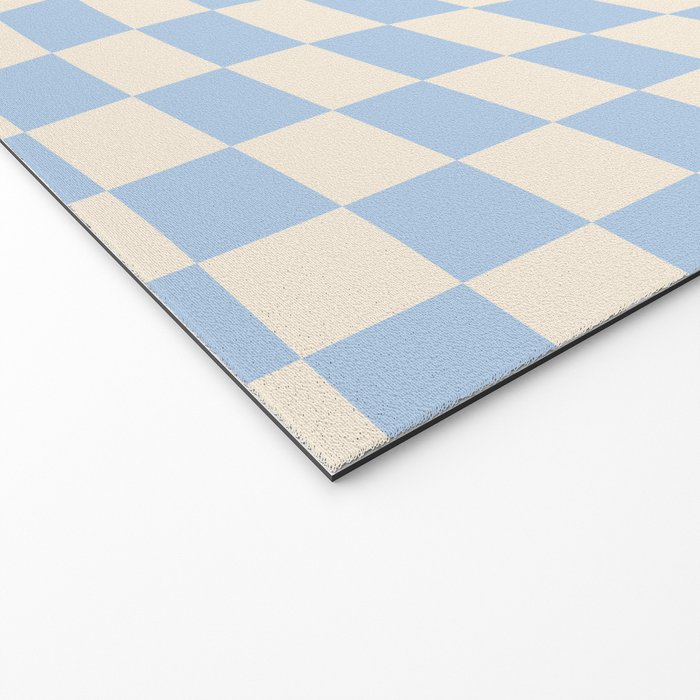 Check - Baby Blue Twist â Checkerboard Print Welcome Mat Gallery Image 2