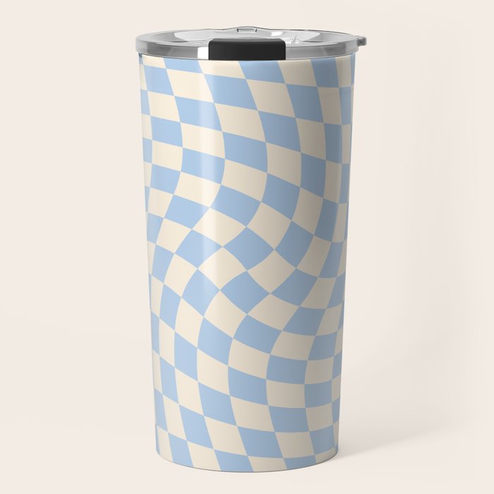 Check - Baby Blue Twist â Checkerboard Print Travel Mug Gallery Image 1