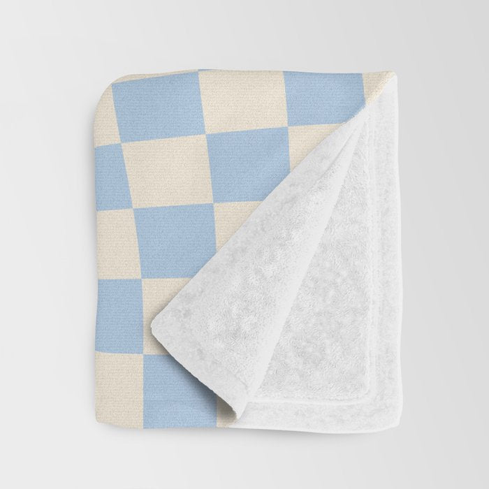 Check - Baby Blue Twist â Checkerboard Print Throw Blanket Gallery Image 3