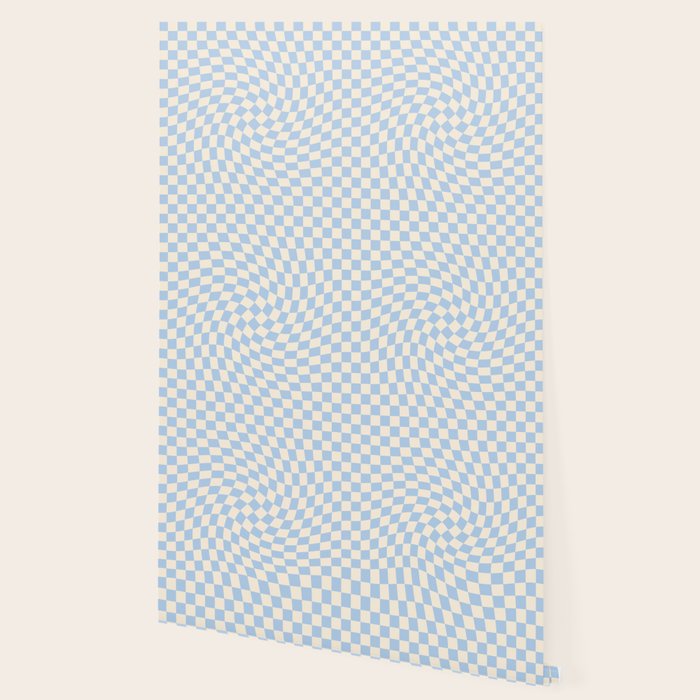 Check - Baby Blue Twist â Checkerboard Print Wallpaper Gallery Image 2