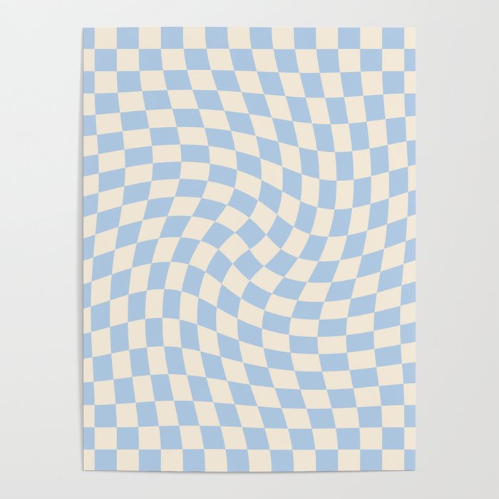 Check - Baby Blue Twist â Checkerboard Print Poster Gallery Image 1