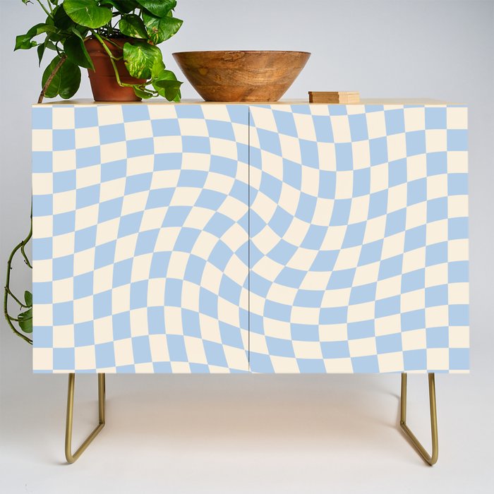 Check - Baby Blue Twist â Checkerboard Print Credenza Gallery Image 1