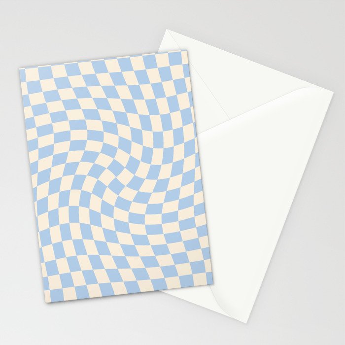 Check - Baby Blue Twist â Checkerboard Print Stationery Card Gallery Image 2