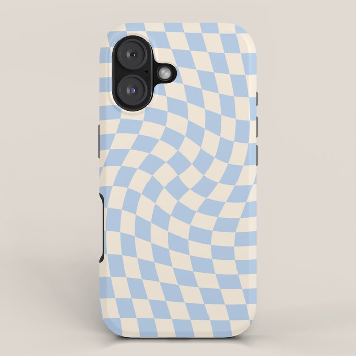Check - Baby Blue Twist â Checkerboard Print iPhone Case Gallery Image 1