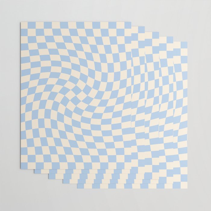 Check - Baby Blue Twist â Checkerboard Print Wrapping Paper Gallery Image 3