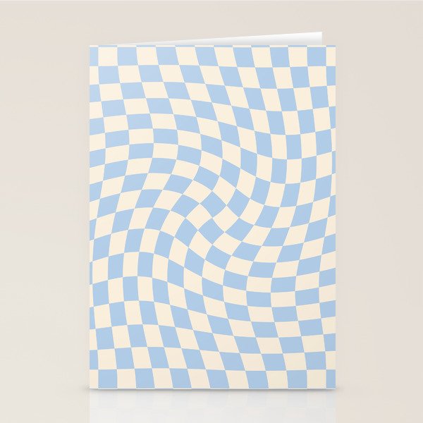 Check - Baby Blue Twist â Checkerboard Print Stationery Card Gallery Image 2