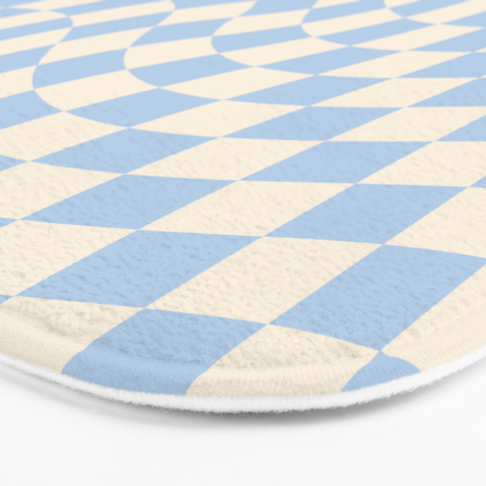 Check - Baby Blue Twist â Checkerboard Print Bath Mat Gallery Image 3