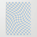 Check - Baby Blue Twist â Checkerboard Print Poster Gallery Image 4