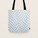 Check - Baby Blue Twist â Checkerboard Print Tote Bag Gallery Image 1