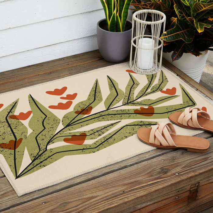 Reaching Tulips Outdoor Rug Gallery Image 2