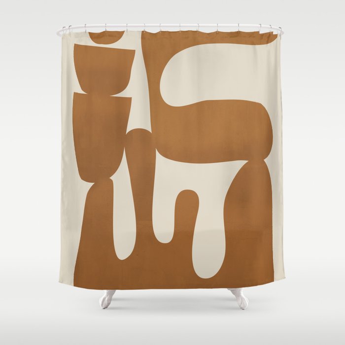 Modern Abstract Minimal Shapes 34 Shower Curtain Gallery Image 1