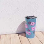 Happy axolotl - blue Travel Mug Gallery Image 4