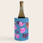 Happy axolotl - blue Wine Chiller Gallery Image 1