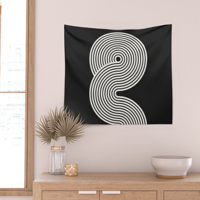 Candy Joyride: Black & White Edition Wall Tapestry Gallery Image 2