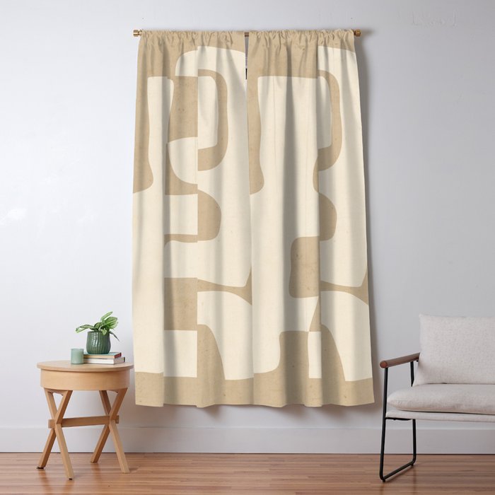 Abstract Art 55/beige Window Curtain Gallery Image 5