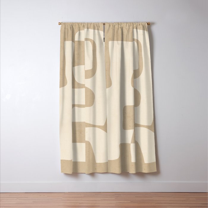 Abstract Art 55/beige Window Curtain Gallery Image 3
