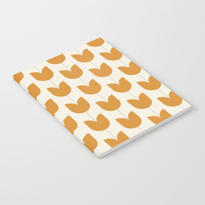 Spring Tulips V Orange Mid Century Flowers Notebook Gallery Image 2