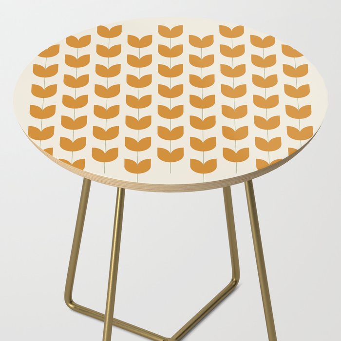 Spring Tulips V Orange Mid Century Flowers Side Table Gallery Image 2