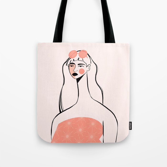 Pink Sunglasses Tote Bag Gallery Image 1