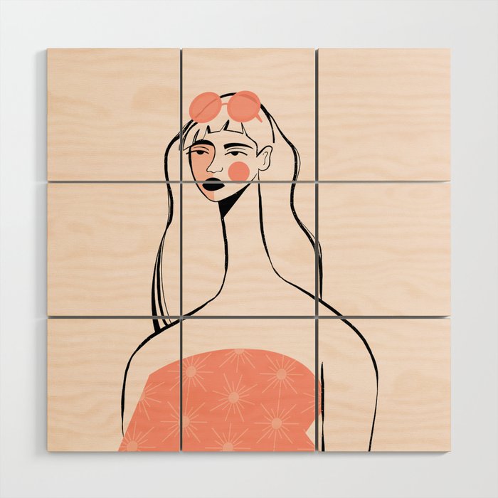 Pink Sunglasses Wood Wall Art Gallery Image 1