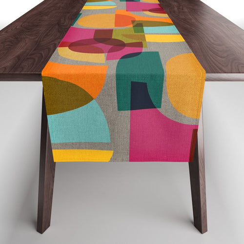 Mid Century Kaleidoscope Table Runner