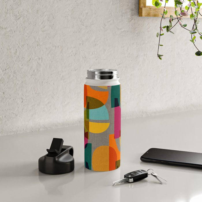 Mid Century Kaleidoscope Water Bottle Gallery Image 4