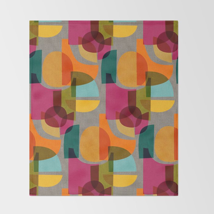 Mid Century Kaleidoscope Throw Blanket Gallery Image 2