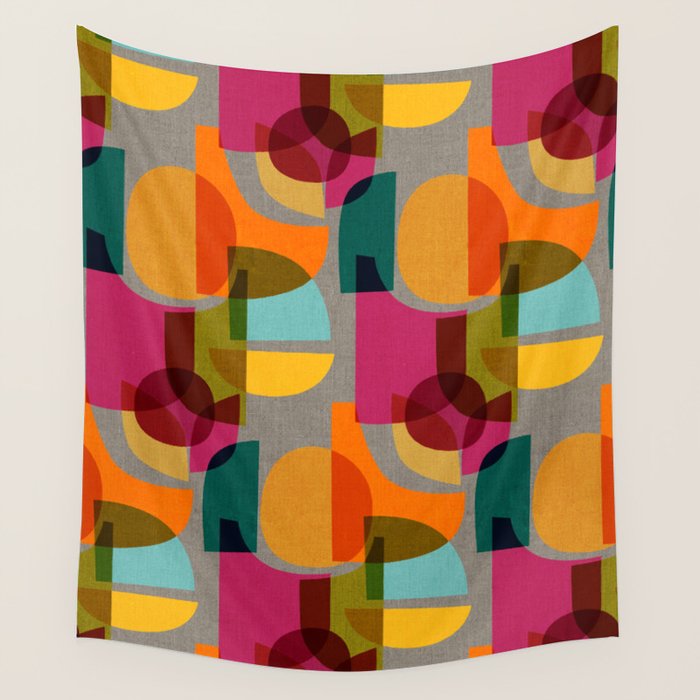 Mid Century Kaleidoscope Wall Tapestry Gallery Image 4