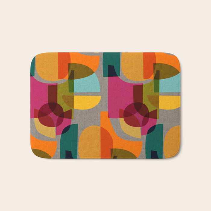 Mid Century Kaleidoscope Bath Mat Gallery Image 1
