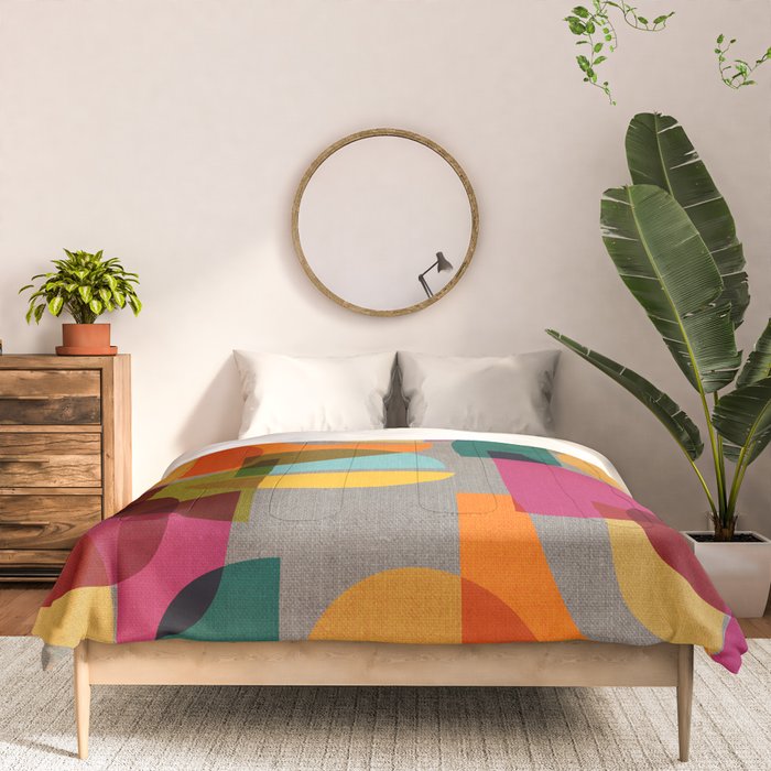 Mid Century Kaleidoscope Comforter Gallery Image 3