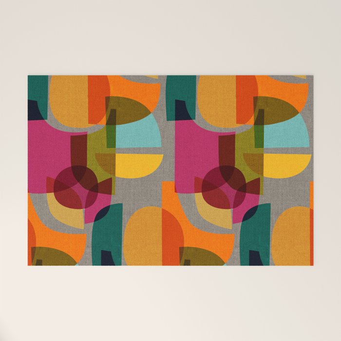 Mid Century Kaleidoscope Welcome Mat Gallery Image 1