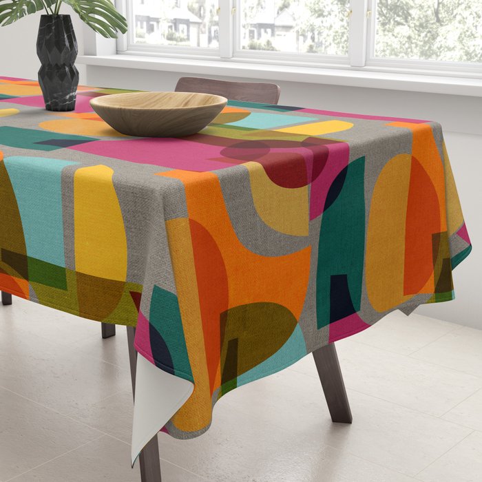 Mid Century Kaleidoscope Tablecloth Gallery Image 3