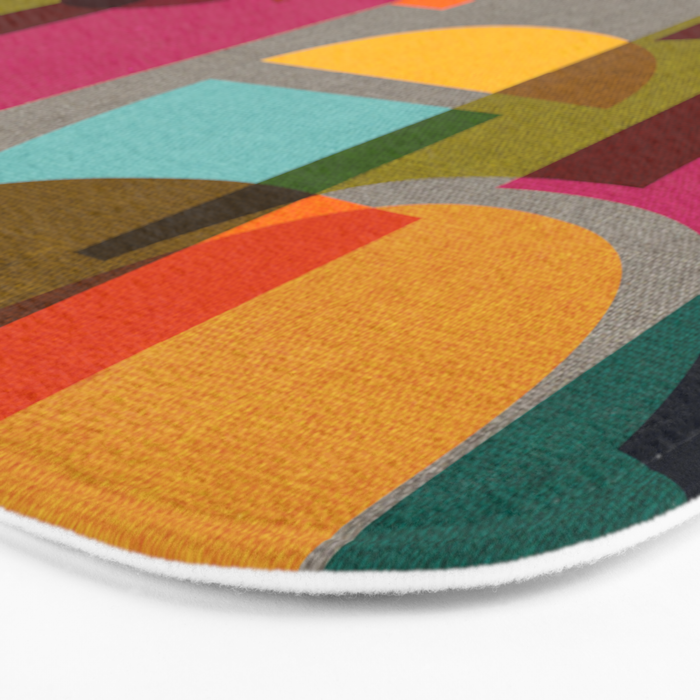 Mid Century Kaleidoscope Bath Mat Gallery Image 3