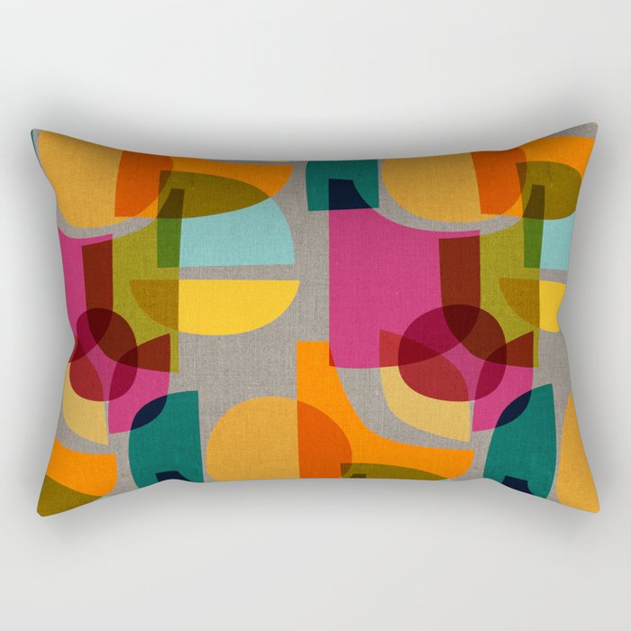 Mid Century Kaleidoscope Rectangular Pillow Gallery Image 1