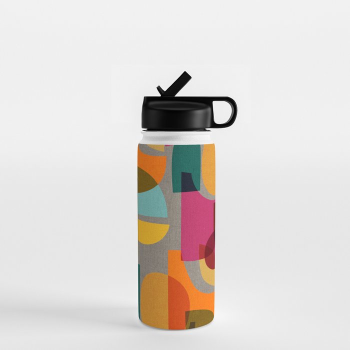 Mid Century Kaleidoscope Water Bottle Gallery Image 1