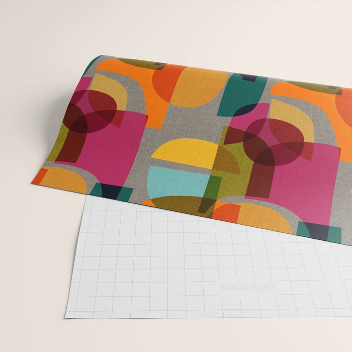 Mid Century Kaleidoscope Wrapping Paper Gallery Image 2