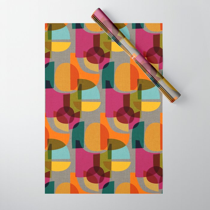Mid Century Kaleidoscope Wrapping Paper Gallery Image 1